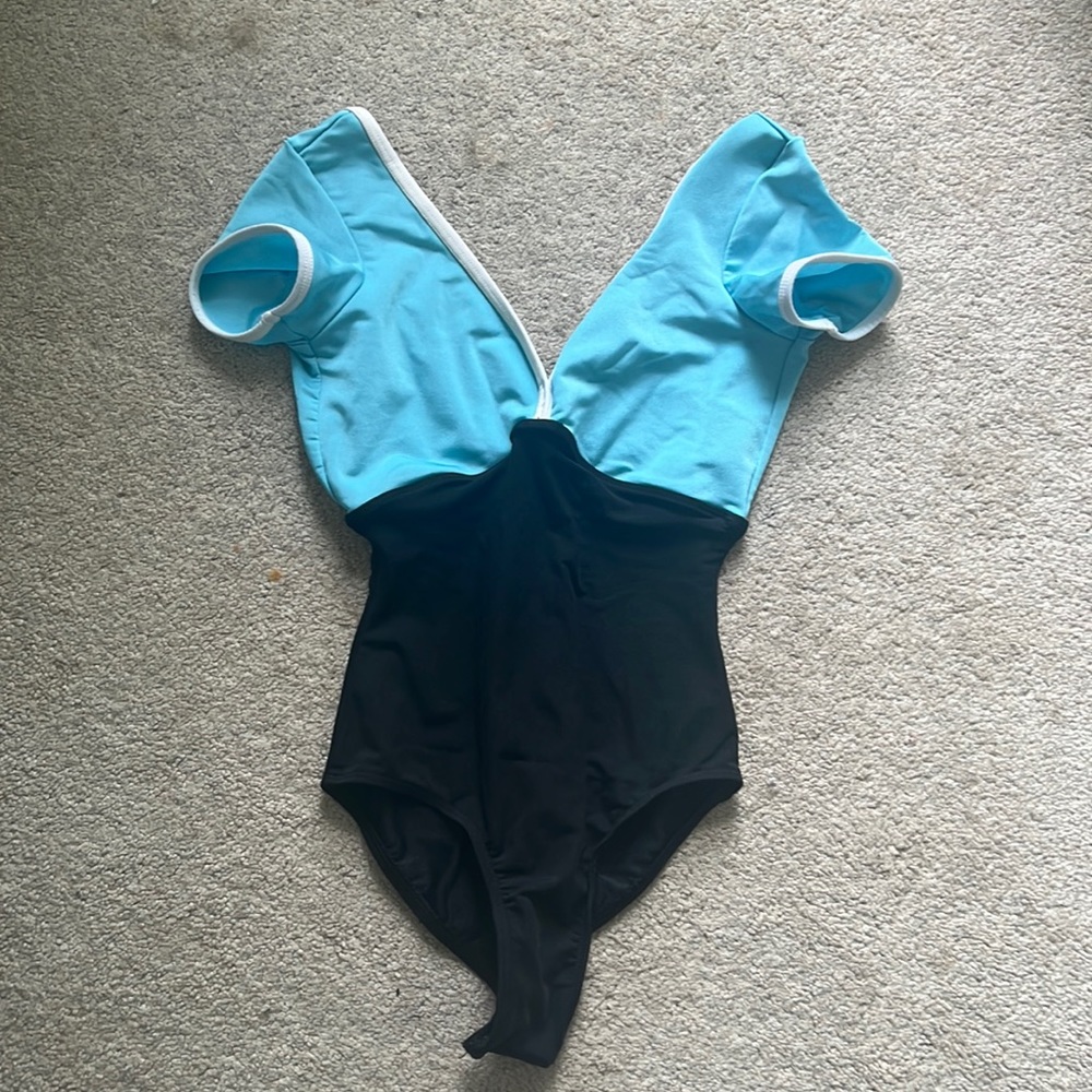 Blue and Black Leotard